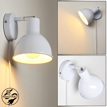 Caney Muurlamp Wit, 1-licht