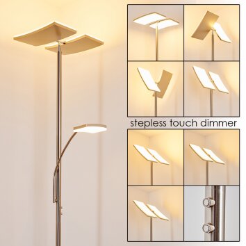 Thyolo Uplighter LED Staal geborsteld, 2-lichts