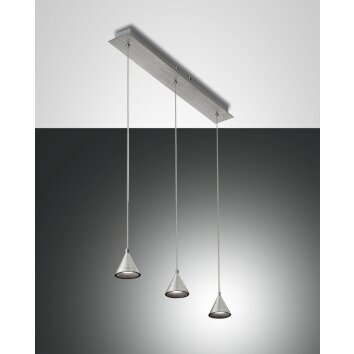 Fabas Luce Delta Hanglamp LED Aluminium, 3-lichts