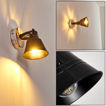 Berkeley Muurlamp Goud, Wit, 1-licht