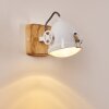 Coruna Muurlamp Hout licht, Wit, 1-licht