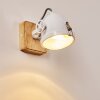 Coruna Muurlamp Hout licht, Wit, 1-licht