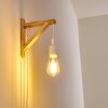 Wiedau Wandlamp Hout licht, Wit, 1-licht