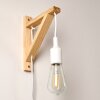 Wiedau Wandlamp Hout licht, Wit, 1-licht