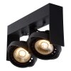 Lucide GRIFFON Plafond straler Zwart, 2-lichts