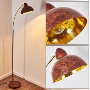 Poitou Staande lamp Roest, 1-licht