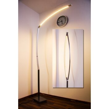 Santa Marta Staande lamp LED Chroom, Nikkel mat, 1-licht