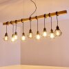 Barbengo Hanglamp Hout licht, Zwart, 9-lichts