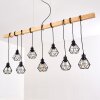 Barbengo Hanglamp Hout licht, Zwart, 9-lichts