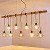 Barbengo Hanglamp Hout licht, Zwart, 9-lichts