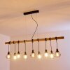 Barbengo Hanglamp Hout licht, Zwart, 9-lichts