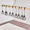 Barbengo Hanglamp Hout licht, Zwart, 9-lichts