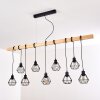 Barbengo Hanglamp Hout licht, Zwart, 9-lichts