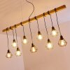 Barbengo Hanglamp Hout licht, Zwart, 9-lichts