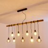 Barbengo Hanglamp Hout licht, Zwart, 9-lichts