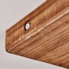 Amnicon Plafondlamp Hout donker, Zwart, 4-lichts