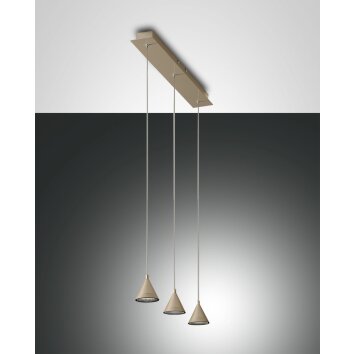 Fabas Luce Delta Hanglamp LED Goud, 3-lichts