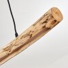 Winterthur Hanglamp LED Hout licht, Zwart, 1-licht