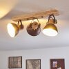 Orny Plafondlamp Antraciet, Hout licht, 3-lichts