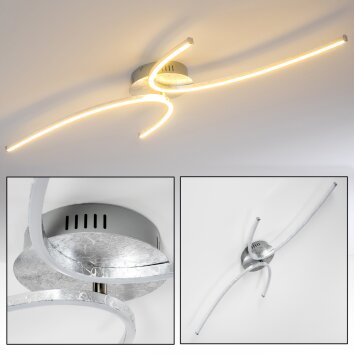 Askim Plafondlamp LED Zilver, 1-licht