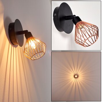 Grönhöj Muurlamp Zwart, 1-licht