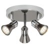 Brilliant Jupp Ronde spots LED Chroom, Zwart, 3-lichts