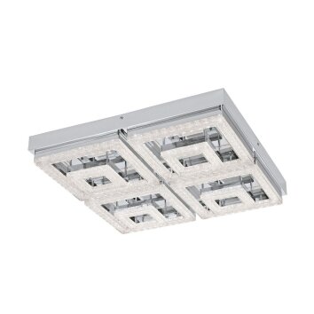 Eglo FRADELO Plafondlamp LED Chroom, Kristaloptiek, 1-licht