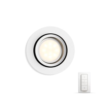 Philips Hue Ambiance White Milliskin Inbouwspot extensie Wit, 1-licht, Afstandsbediening