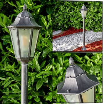 Lignac Buiten staande lamp Zwart, Zilver, 1-licht