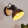 Flagstaff Muurlamp Hout licht, Zwart, 1-licht