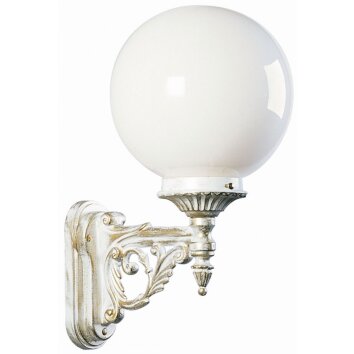 Albert 609 Buiten muurverlichting Goud, Wit, 1-licht