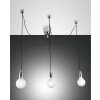 Fabas Luce Blog Hanglampen Chroom, Zwart, 3-lichts