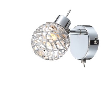 Globo Bolt Muurspot LED Chroom, 1-licht