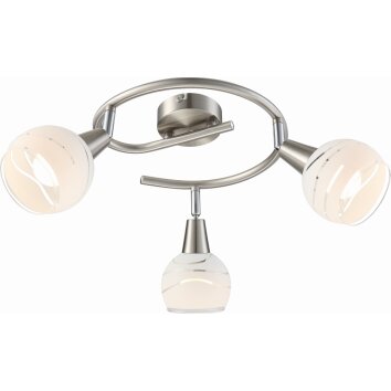 Globo ELLIOTT Plafond straler LED Nikkel mat, 3-lichts