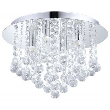 Eglo ALMONTE Plafondlamp LED Chroom, Kristaloptiek, 4-lichts