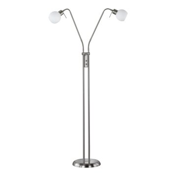 Trio FREDDY Staande lamp LED Nikkel mat, 2-lichts