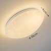 Quebec Plafondlamp LED Wit, 1-licht, Afstandsbediening, Kleurwisselaar