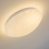 Quebec Plafondlamp LED Wit, 1-licht, Afstandsbediening, Kleurwisselaar