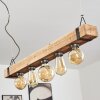 Montgomery Hanglamp Hout licht, Zwart, 5-lichts