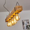 Montgomery Hanglamp Hout licht, Zwart, 5-lichts