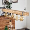 Montgomery Hanglamp Hout licht, Zwart, 5-lichts