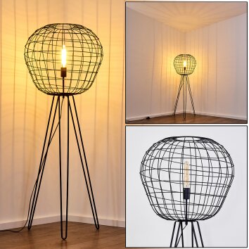 Flambeau Staande lamp Zwart, 1-licht