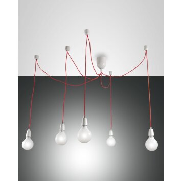 Fabas Luce Blog Hanglampen Red, Wit, 5-lichts