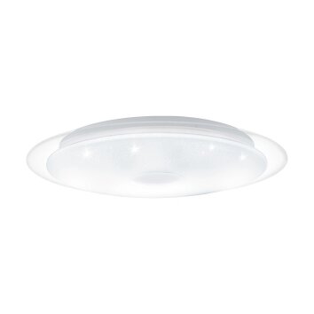 EGLO LANCIANO Plafondlamp LED Transparant, Helder, Wit, 1-licht, Afstandsbediening