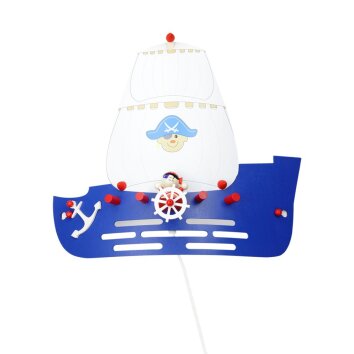 Elobra PIRATENSCHIFF Muurlamp Blauw, 1-licht