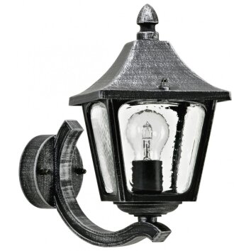 Albert 1820 Buiten muurverlichting Zwart, Zilver, 1-licht