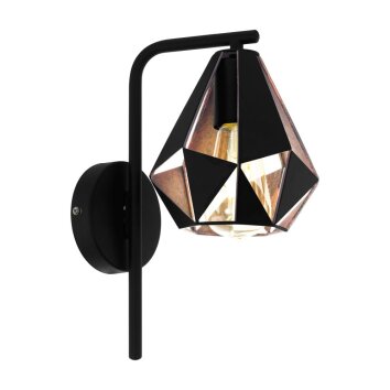 EGLO CARLTON Wandlamp Koperkleurig, Zwart, 1-licht