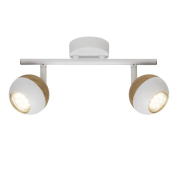 Brilliant Scan Plafondlamp LED Hout licht, Wit, 2-lichts