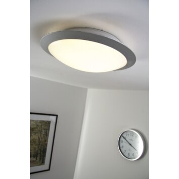 Trio GONZALO Plafondlamp LED Titan, Wit, 1-licht