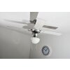 Globo CHAMPION Ventilator Chroom, roestvrij staal, Wit, 1-licht